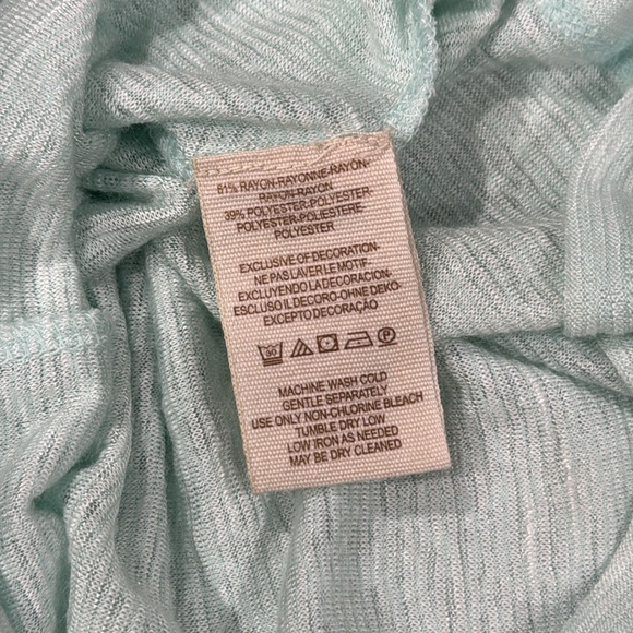 C. Wonder Lace Insert Light Teal Long Sleeve Top - Picture 7 of 9